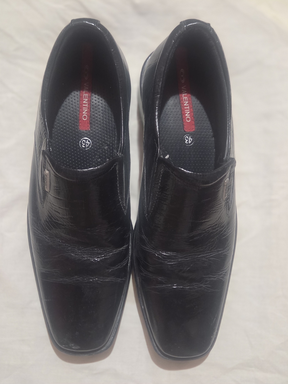 Valentino Black Men's Leather Slip-On Loafers